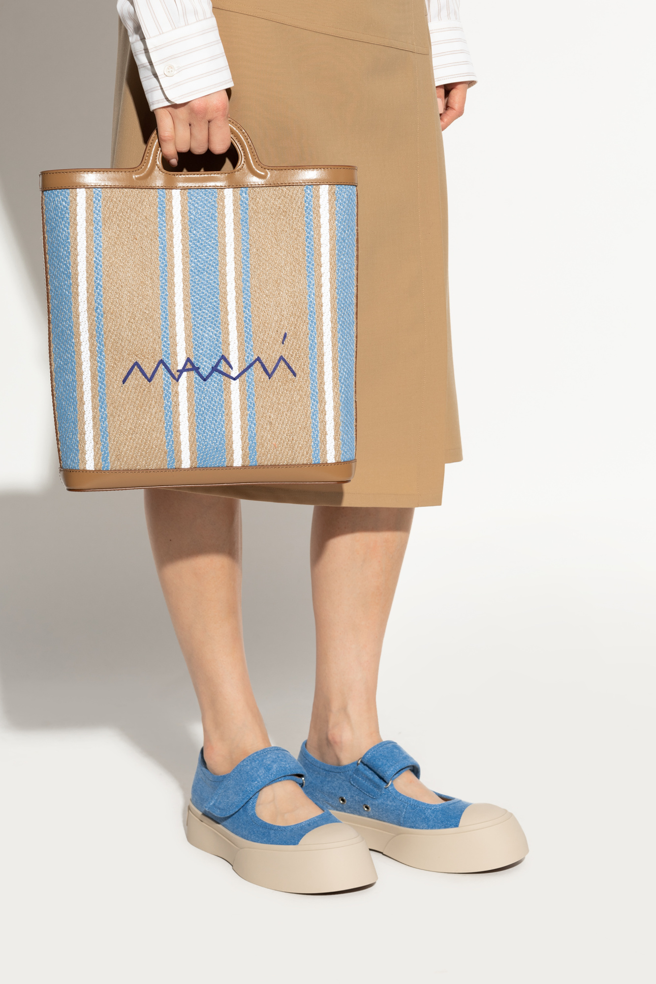 トートバッグ MARNI Women Shoulder Bags BMMP0067Q7P8181 ZO857 BEIGE Beige shopper type bag Marni - Vitkac Canada